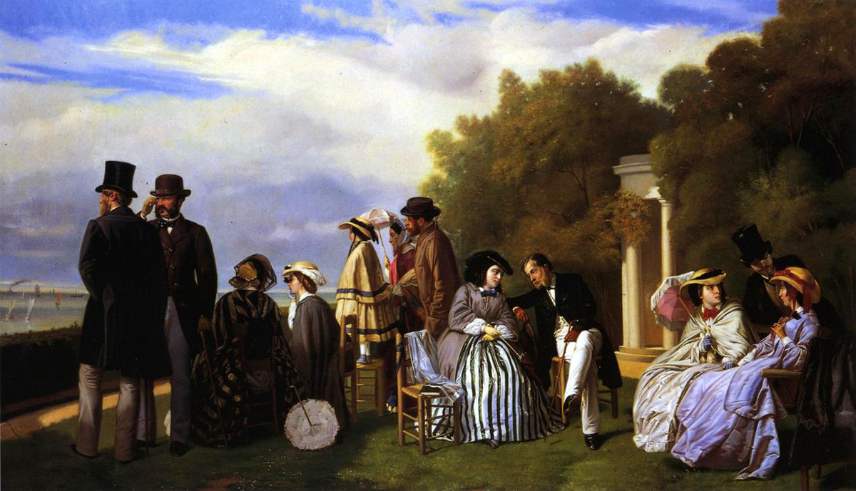 the empress eugenie and her court at biarritz